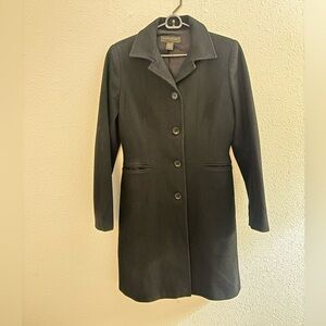 Banana Republic Black Wool Blend Trench Coat